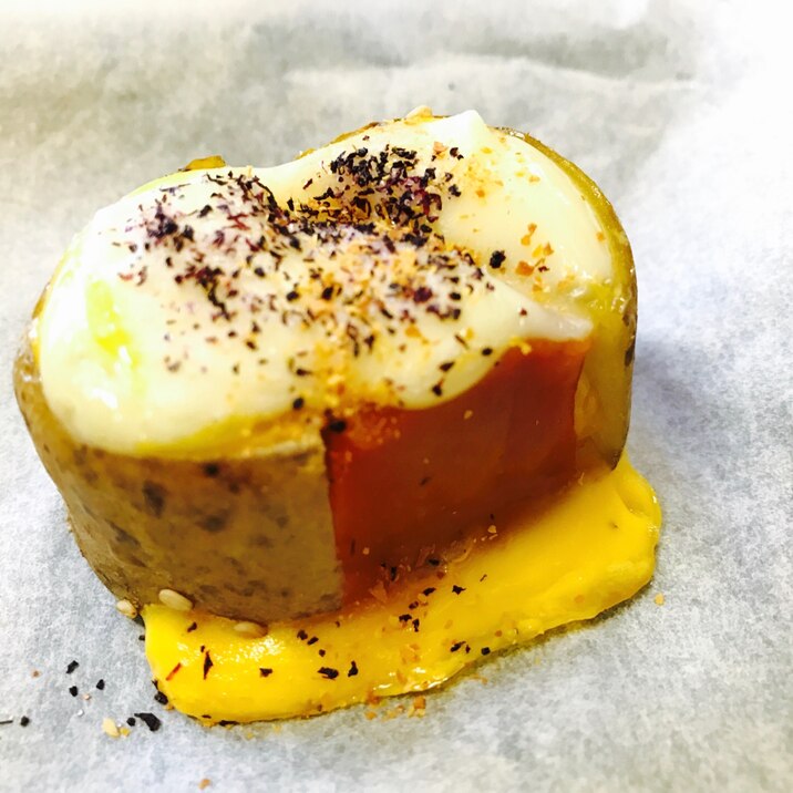 リメイク!カボチャとじゃがいものマヨチーズ卵焼き
